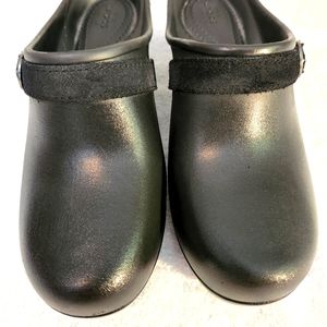 Crocs Dual Comfort Sarah Black Slip-On Mule Clogs With Heel Women's Size 5